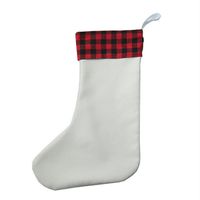 Sublimación Navidad Sock Festives Niños Blanco Blanco DIY Regalo de alta calidad 5 colores Bolsas de caramelo Árbol Colgante A13