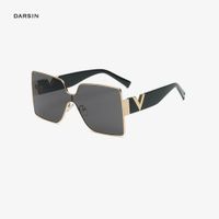 Darsin Eyewear Rimls uma peça de alta qualidade V carta de grandes dimensões quadradas SHAD Sunglass