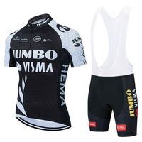 Tour de فرنسا 2021 برو فريق جامبو visma الدراجات جيرسي مجموعة الصيف تنفس قصيرة الأكمام الدراجات الملابس مريلة السراويل البدلة