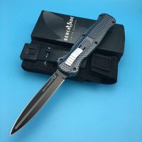 Benchmade BM 3300 Неверный нож 3,95 "D2 Black Double Edge Blade Blade Алюминиевый сплав Ручки с сплавом карманного ножа для спасения BM3300 3310 3320 3350 EDC Tools