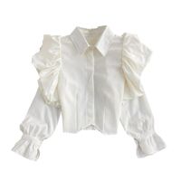Women Lolita Shirt Puff Sleeve Turn-down Collar Blouses 2021 Spring Ladies Royal Style Gothic Women&#039;s & Shirts