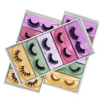 3D Mink Eyelashes Atacado Natural Cílios Falsos 3D Mink Lashes Macio Maquiagem Extensão Maquiagem Eye Falke Lashes 3d Série 3d # 100 - # 109