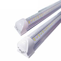 Lumière de tube intégrée à LED T8, 6500K (blanc super brillant), boutique de l'utilité lumières de 8ft 96 pouces 72W 100W 144W, plafond et sous-meuble AC 110-277V USALIGHT