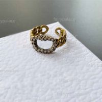 2021 Moda retro letra anillo bague para lady mujeres fiesta amantes de la boda regalo compromiso joyería apertura anillos de la primera calidad