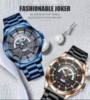 Curren Nieuwe Mode Casual Quartz Rvs Waterdichte Horloges Datum en week Klok Mannelijke Creatieve Merk Polshorloge Heren Business Style