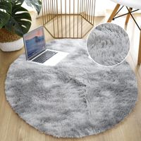 Carpets Living Room Round Plush Carpet Non-Slip Fluffy Large Area Thickening Bedroom Decorative Soft Casual