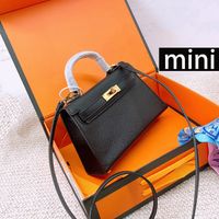 Top Quality Mini Clássico Luxo Paris Designer Lady Bag Nobility Bolsas Ombro Crossbody Sacolas Genuíno Palm Couro Bolsa Carteiras Mensageiro Caixa Magnética