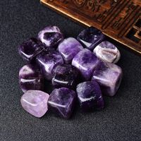Polished Natural Dream Amethyst CUBE Tumbled Stone Gravel Square Crystal Stones Hand-Polished for Fish Tank Decor Garde