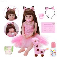 赤ちゃんの人形、ピンクの母のバスルームのおもちゃ、とても柔らかい、素敵な、55cm