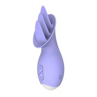 ミニバイブレーターのセックス舌のための舐めている女性のためのおもちゃ10個のスピードの防水バスルームの滑り止め刺激装置ニップルカップルギフト（紫）