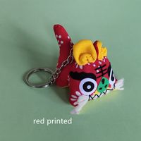 Carino mini stoffa buona fortuna tigre key catena regalo portachiavi stile cinese fatto a mano animale appeso accessori giocattolo portachiavi