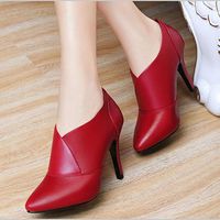 Compre al por mayor Botas Cortas Negras Tacon Rojo de bajo precio \u0026 de  calidad con envío gratuito | Es.DHgate