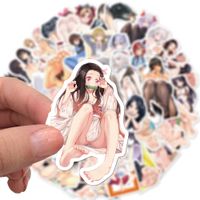 50 pçs / lote Atacado Hotsale Anime Anime Sexy Adesivos À Prova D 'Água Autocolante Não Duplicado para Bagagem Laptop Caderno Decalques de Carros