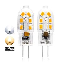 Lampen Yoto's 6 stks G4 LED-lamp 1,5 WA12V 220V equivalent aan 12V 10W-20W T3 JC-type BI-PIN-basishalogeen