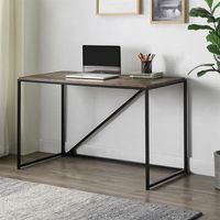 US Stock Bedroom Furniture Home Office 46-Inch Computer Desk, Small Study Desk Metal Frame, Modern Simple Laptop Table, Easy Assem244A