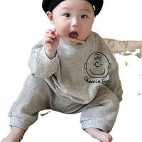 Ins infant Kinder Kleidung Sets Baby Mädchen Jungen Cartoon Brief Gedruckt Sweatshirt + Lose PP Pants 2 stücke 2022 Frühlingskinder Casual Outfits Q3852