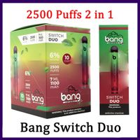 Bang Switch Duo Vapes desechables Dispositivo de pluma Pod E Kit de cigarrillos 2500 Puffs 1100mAh 7ml Pods vs Rare MEGA 0268243-3