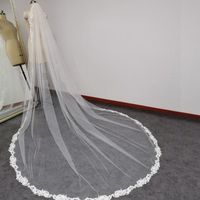 Bridal Veils Lace Long Wedding Veil With Comb 3 Meters Cathe...