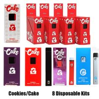 Kuchen 8 Einweg-Starter-Kit E-Zigaretten-Gerät Full Gramm (1 ml) Kapazität leerer Pod wiederaufladbar Vape-Stift 280mAh-Batterie für dickes Öl vs bar plus Flugzeug