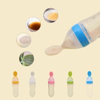 Nyfödd baby klämma utfodring flaska silikon träning ris sked spädbarn cereal mat tilläggsmatare säkra bordsredskap 787 v2