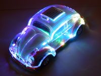 Wireless Speaker Beetle Shaped Auto Taxi Crystal Cars Sound box with LED flashing lights MP3+Udisk+TF+FM radio+bluetooth Car Bus subwoofer
