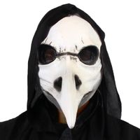 Corbeau Latex Demi Crâne Oiseau Black Death Masque Horreur Halloween 