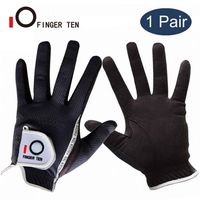 1 Pair Non-Slip Golf Gloves Men Left-Right-Hand for Golfer Fabric Grip Breathable Rain Wet Weather S M L ML XL Drop 211124