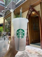 Starbucks 24oz / 710ml taza de plástico tapa tapa reutilizable transparente claro plana pilar pilar pila paja bardian color cambiante tazas de flash 50 piezas DHL gratis
