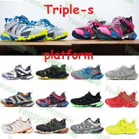 Triple S Mens Platform Casual Shoes 3.0 Sneakers Runner Blue Rosa Black Red Trainer Lime Weiße Burgund Männer Frauen Vintage Trainer