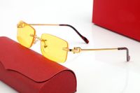 Modern Fashion Brand Sunglasses Polished Gold plated Rivets ...