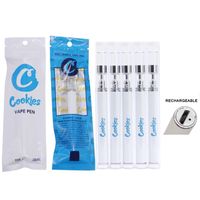 Cookies Einweg-Elektronik-Zigaretten-Vape-Stift, wiederaufladbar, 350 mAh-Akku, Starter-Kits, 0,5 ml leere Kartuschen, 1,8 mm Ölloch mit Verpackung