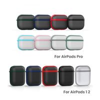 Estuche a prueba de golpes de lujo para Airpods Pro 3 2 1 Matte Transparent Protective Cover Coque Fundas