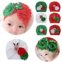 Cappelli Cappelli Beny Flower By Baby Hat Merry Christmas Girl Girl Turban Knot Head Wraps Bambini Bonnet Berretto Born Born Festival Regali
