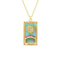 Pendant Necklaces Colorful Cz Rhinestone Tarot Necklace For ...