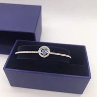SW berühmte Marke Designer Link Kette für Mädchen mit Diamant Hochzeit Armbänder Acryl Valentinstag als Geschenk einschließlich Schmuckkasten W12777