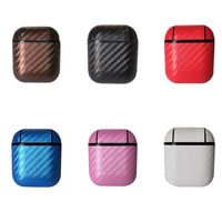 2021 Carbon Fiber PU Leather Hard PC Cases For Apple Airpods...