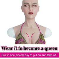 여성용 셰이퍼 ​​실리콘 유방은 팔을 가진 전신 정장을 형성합니다. 가짜 가슴은 가짜 가슴을 마스크 할 수 있습니다.