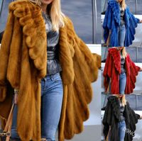Pelliccia da donna medio long artificiale pelliccia inverno alla moda