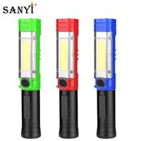 Flashlights Torches COB LED Working Light Tactical Portable Lantern Car Repairing Worklight Red Safety Warning Cycling Emergency Lamp