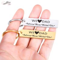 10Pieces Lot Fathers Day Gift Personalized Name Keychain We ...