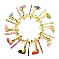 10pcs High heel shoe charms for women DIY jewelry accessorie...