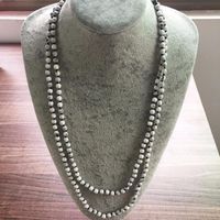 42inch 60inch Nature Stone 6MM Section White Howlite Necklac...