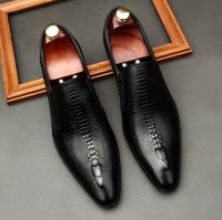 Designer Men loafers Cowskin Alligator Dress Shoes luxury Ge...