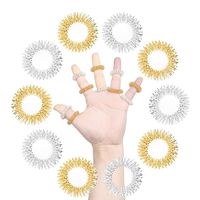 Oro plata tipo dedo dedo anillos de masaje tradicional terapia china acupresión cuidado de la salud masajeaje a mano alivio de dolor alivio de estrés ayuda a dormir herramientas de sueño