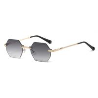 Óculos de sol Goggle UV400 sem aro 2022 Ocean Gradient Lens Sun Óculos de Luxo Vintage Designer Shades para Mulheres Homens