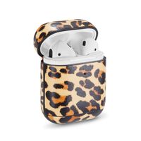 Bolso de cabeza de leopardo manchado Bolsa de auriculares anti-caída suave Accesorios accesorios Caja de carga para carcasas Airpods