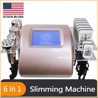 Cavitation ultrasonique Lipo Laser Fat Minceur Machine Stock en États-Unis !!! Cellulite radiofréquence Serrer la peau Equipement de beauté 5 têtes
