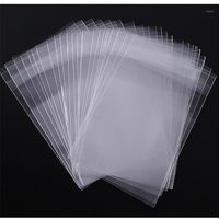 Gift Wrap 100pcs Different Size Self Adhesive Plastic Bag Seal Clear Resealable Bags Transparent OPP Selling