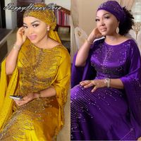 Ethnische Kleidung Elegante Dubai Diamanten Party Kleid Batwing Sleeve Robe Islamic Türkisch Kaftan Abaya Jilbab Afrikanischer Araber
