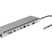 11 em 1 tipo-C TOS Dual HD/VGA/USB 3.0 Hub/PD/RJ/Micro-SD/TF Adaptador de dock de cartão de até 87w Ponto de docking Hub de cabo